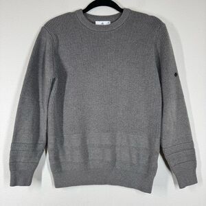 Stone Island Ribbed Knit Crew Neck Sweater Men’s Medium Gray Classic